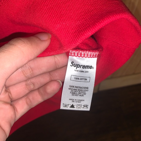 Supreme s logo hooded red - Picture 4 of 9